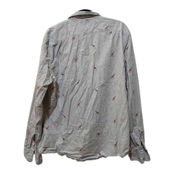 Bonobos Giraffe Print XL Long Mens Dress Shirt - Picture 3 of 6